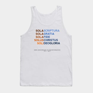 Five Solas of the Reformation (with 500th anniversary tag) T-Shirt Tank Top